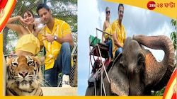 হাতির পিঠে চেপে পশুপ্রেমীদের কটাক্ষের মুখে যশ-নুসরত