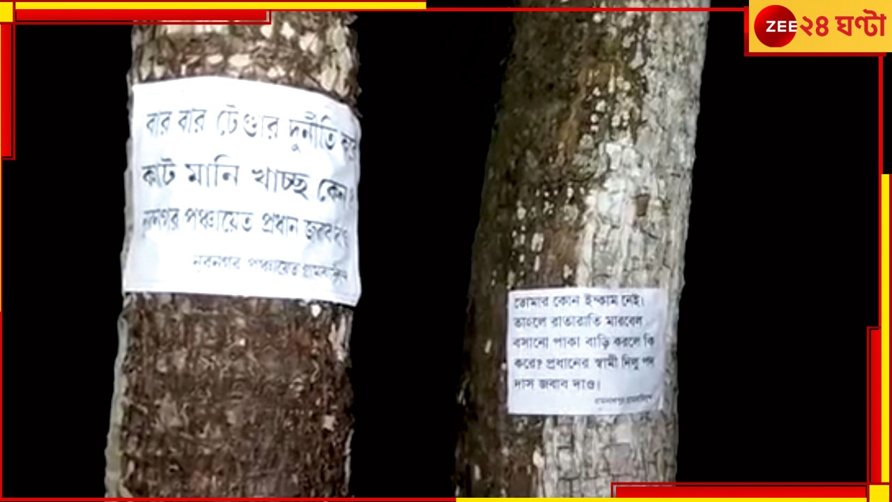 Deganga:পোস্টারে ছয়লাপ, ছেলের বউভাতের দিন মানসম্মান মাটি তৃণমূল পঞ্চায়েত প্রধানের 