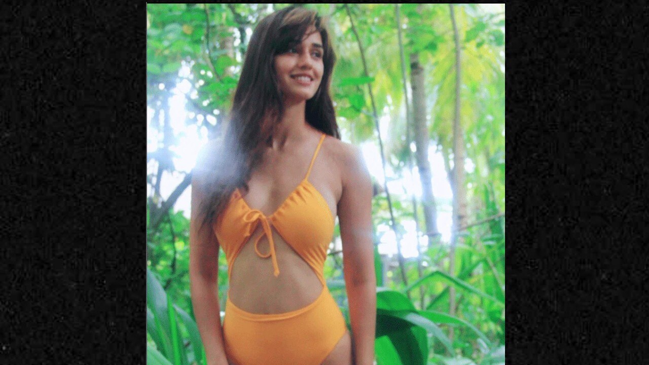 Disha Patani in orange bikini