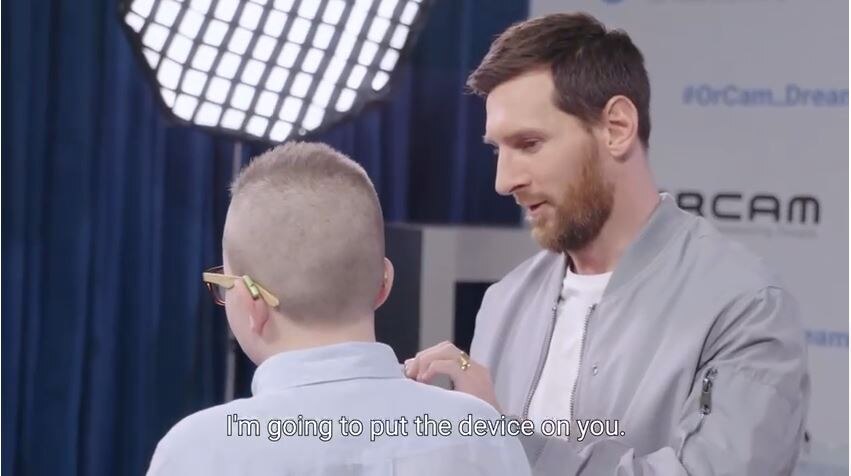 Messi Brand Ambassador of Device designed for vision impaired 3