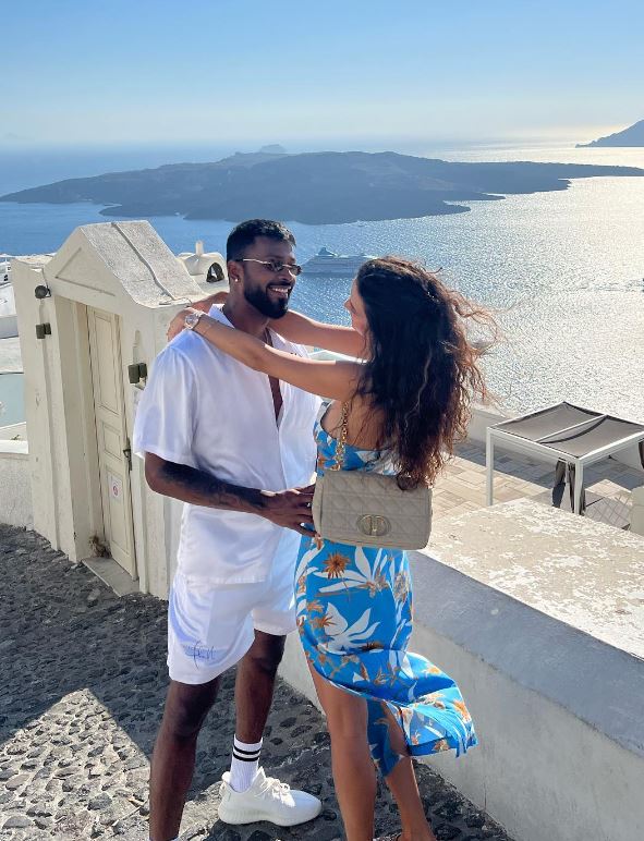 Hardik Pandya with Natasha Stankovic