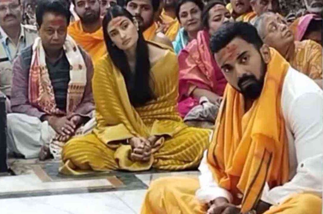 Athiya Shetty-KL Rahul seek blessings at Ujjain's Mahakaleshwar temple