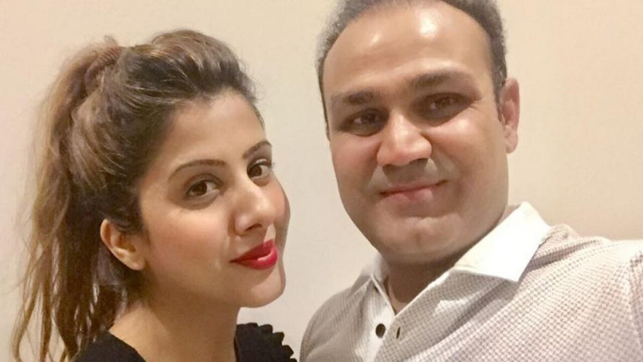 Virender Sehwag and Aarti Ahlawat