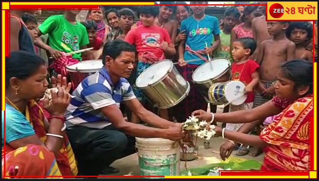 Frog Marriage | Rain: বৃষ্টিতে শান্ত হোক খরাক্লান্ত ধরা, শান্তিপুরে ব্যাঙের বিয়ে