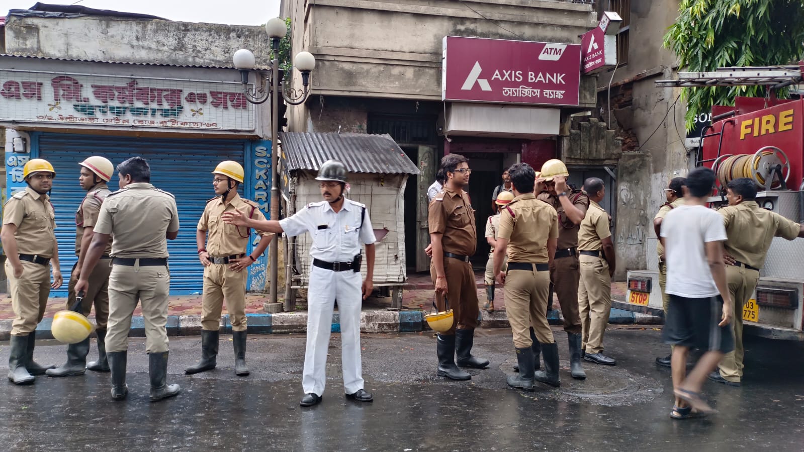 Bank ATM fire