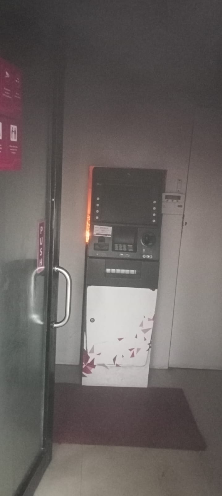 Bank ATM fire