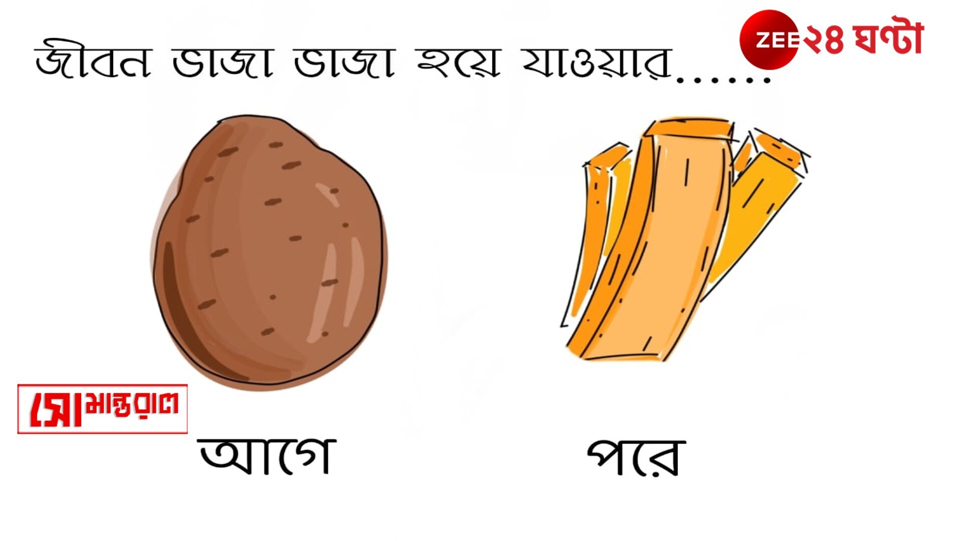  Daily Cartoon | সোমান্তরাল | আজ নাকি ফ্রেঞ্চ ফ্রাই ডে!