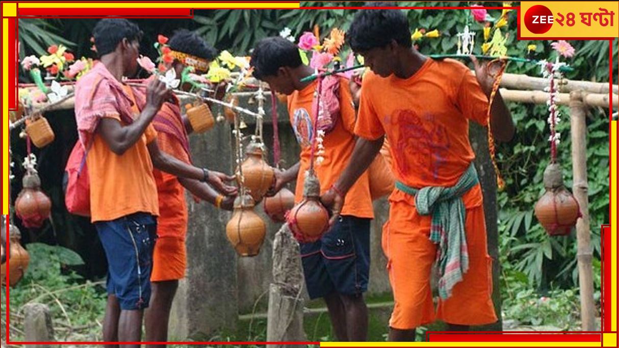 তারস্বরে মাইক, শিব ভক্তদের সঙ্গে পুলিসের ধস্তাধস্তি!