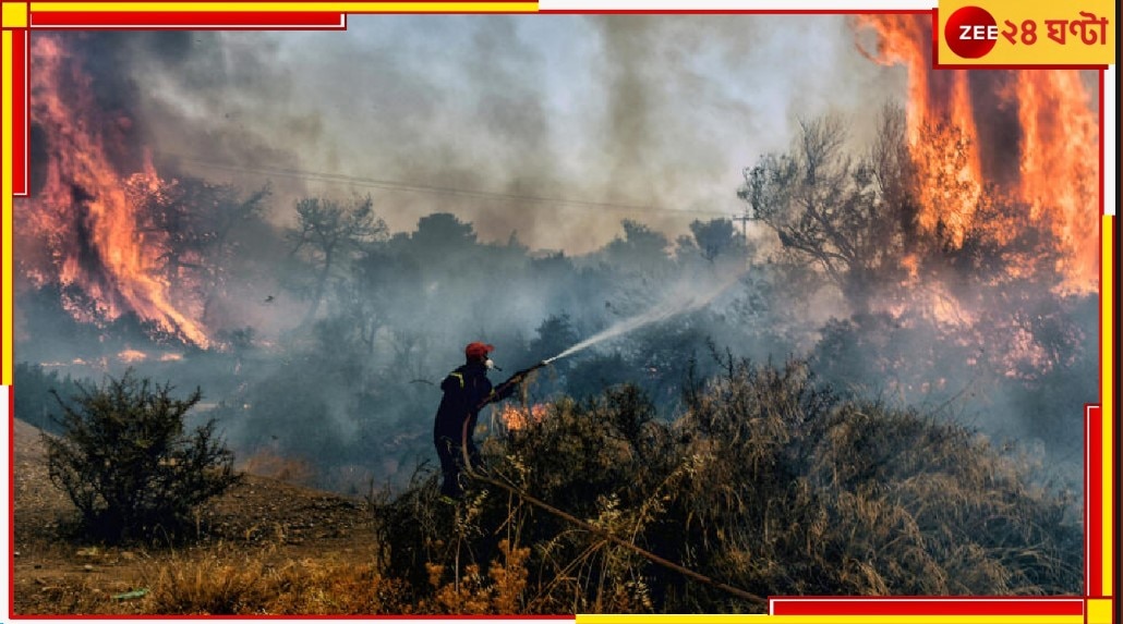 Greece Wildfire: দ্রুত ছড়িয়ে পড়ছে দাবানলের আগুন, মৃত ১৮…