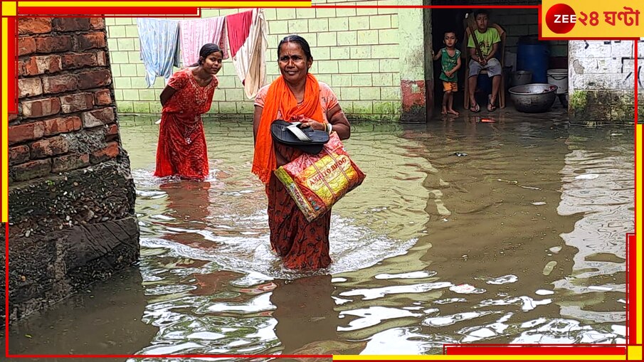Jalpaiguri: ভারী বৃষ্টিতে জলপাইগুড়ি শহরে ঢুকল জল, তিস্তায় জারি লাল সংকেত