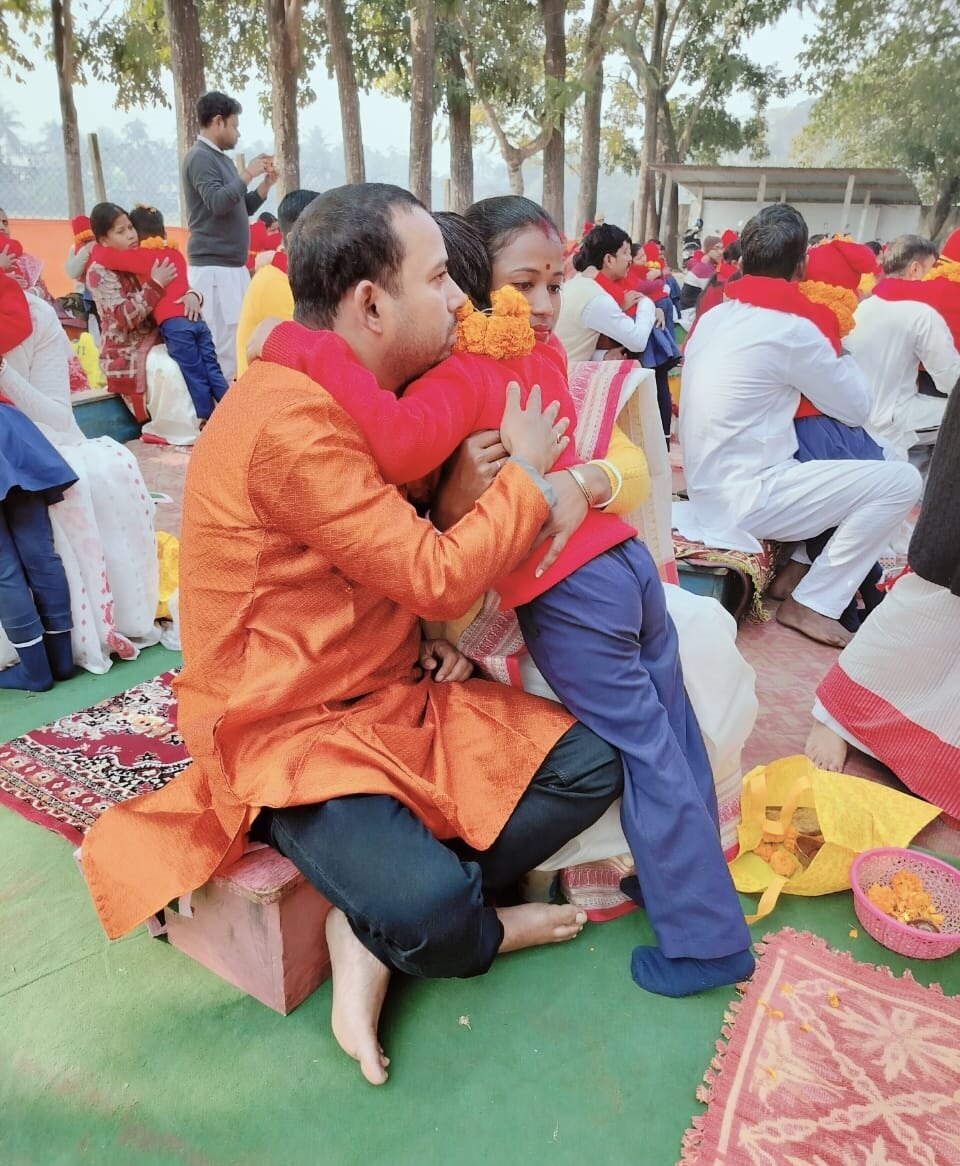 Worshipping Parents in Jalpaiguri School