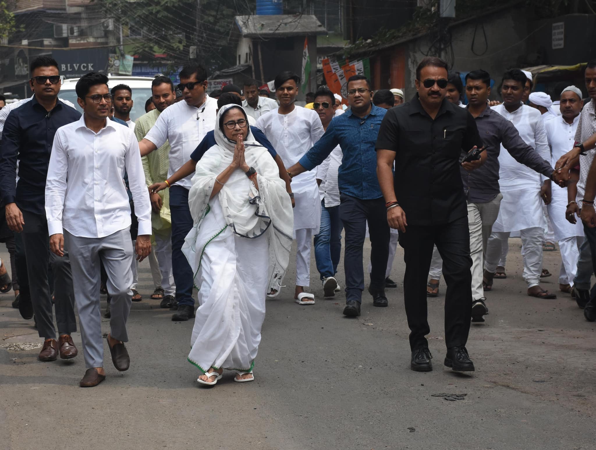 Mamata Abhishek at Red Road on occassion of Eid