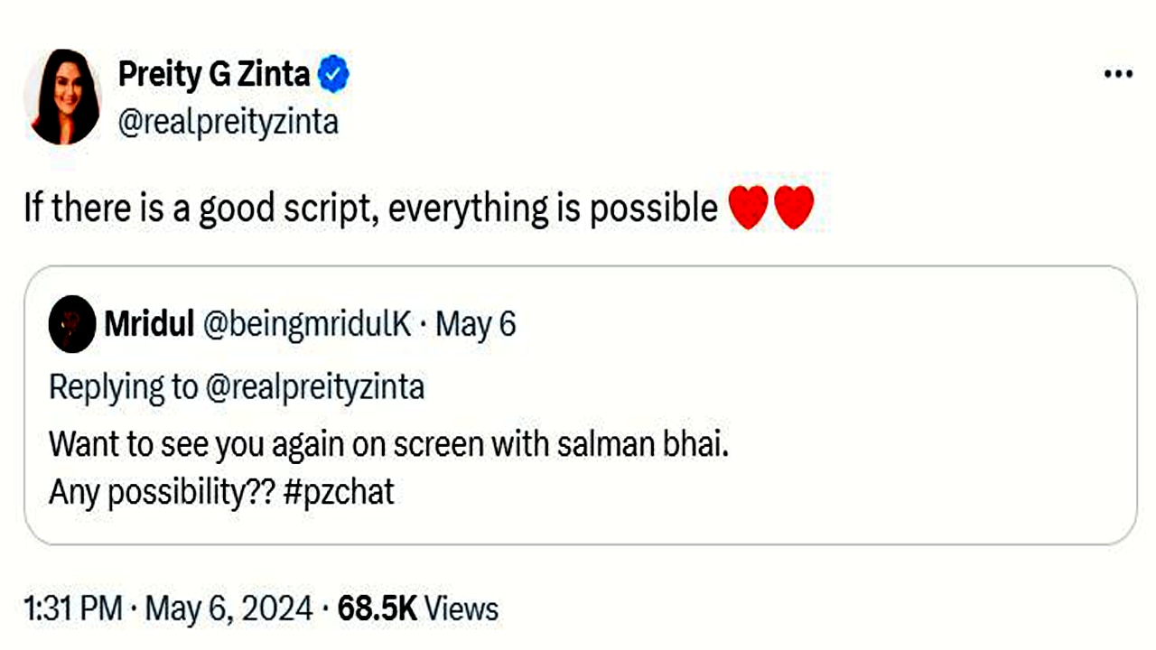 Preity Zinta On Next Movie With Salman Khan