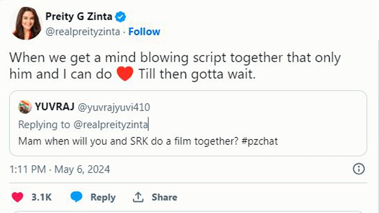 Preity Zinta On Next Movie With Shah Rukh Khan
