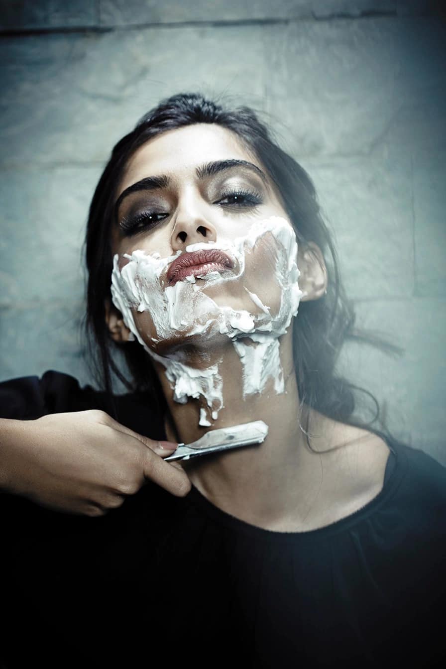 Sonam Kapoor Shaving