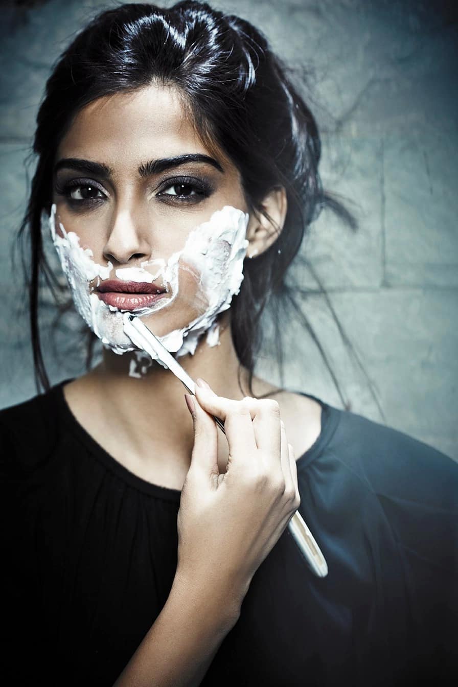 Sonam Kapoor Shaving