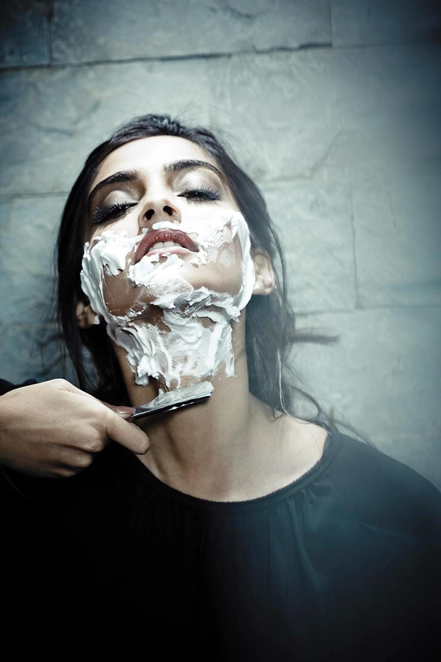 Sonam Kapoor Shaving