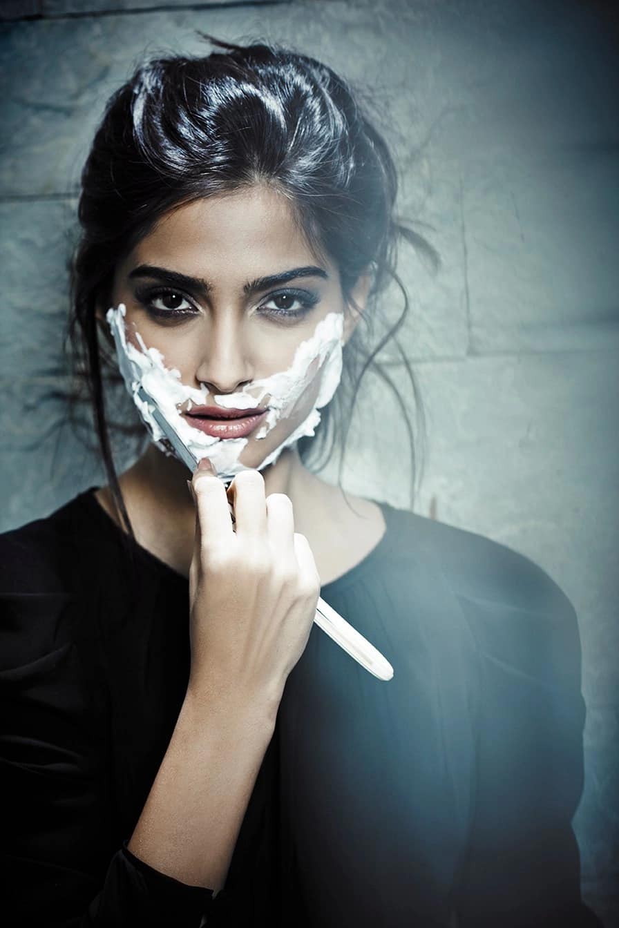 Sonam Kapoor Shaving