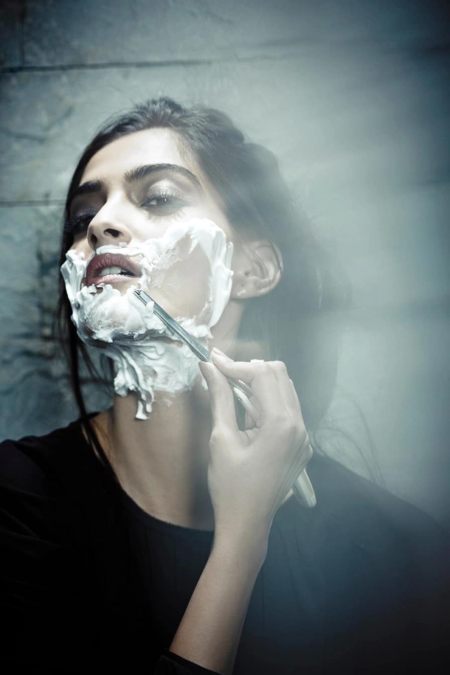 Sonam Kapoor Shaving