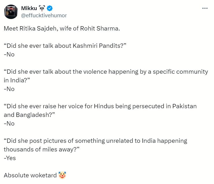 Social Media Coment On Ritika Sajdeh 