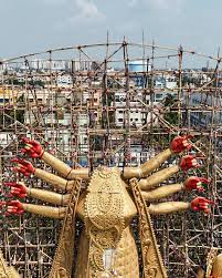 100 foot idol of Durga Ma