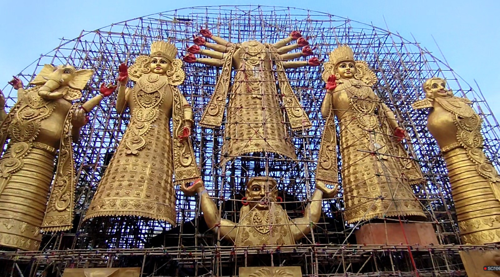 100 foot idol of Durga Ma