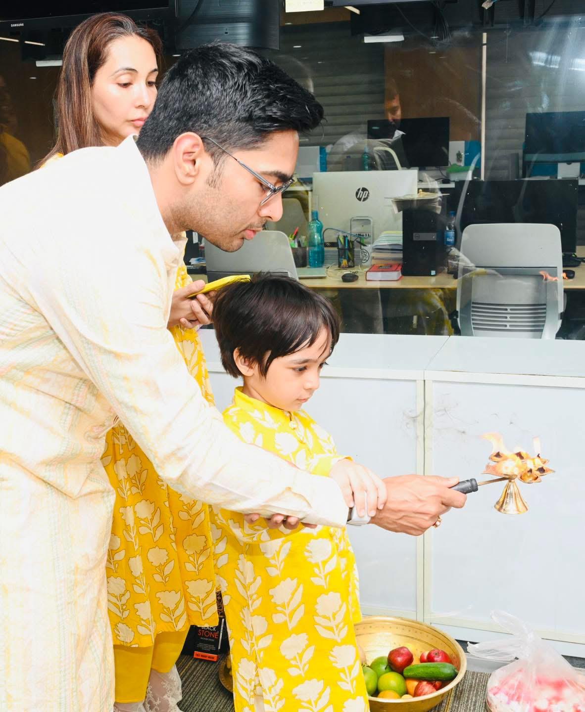 Abhishek Banerjee performs Saraswati Puja