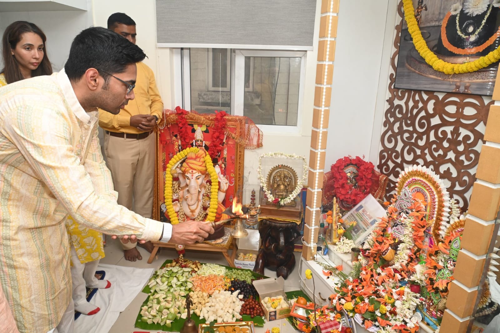 Abhishek Banerjee performs Saraswati Puja