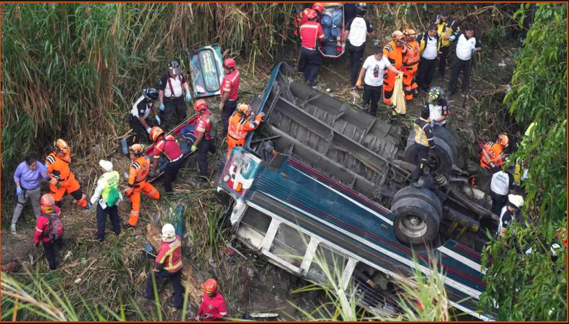 bus fell from a bridge