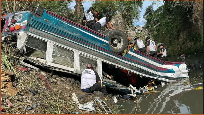 bus fell from a bridge