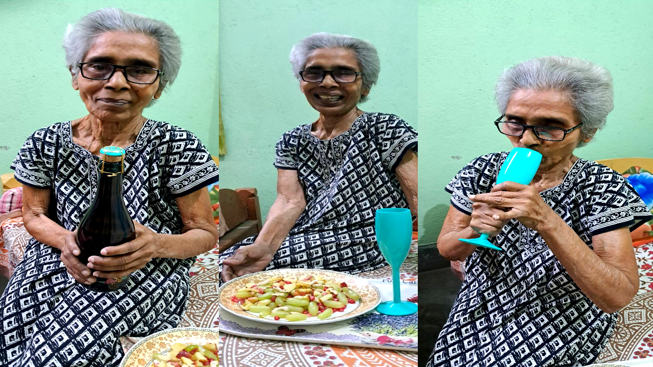 Old lady celebrating last wish at old age home | মরার আগে একবার 'ভার্জিন' ঠোঁট ছোঁবে শ্যাম্পেইন, বৃদ্ধাশ্রমেই আশিতে ইচ্ছাপূরণ কণিকার!   | মরার আগে একবার 'ভার্জিন' ঠোঁট ছোঁবে শ্যাম্পেইন, বৃদ্ধাশ্রমেই আশিতে ইচ্ছাপূরণ কণিকার!