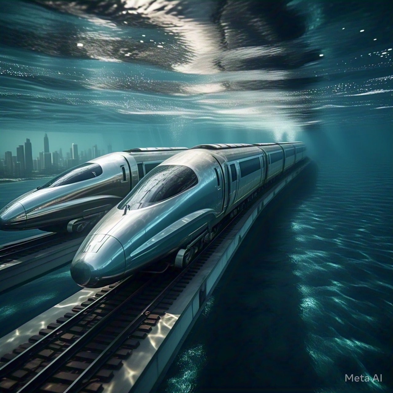 জলের তলার ট্রেন Underwater train
