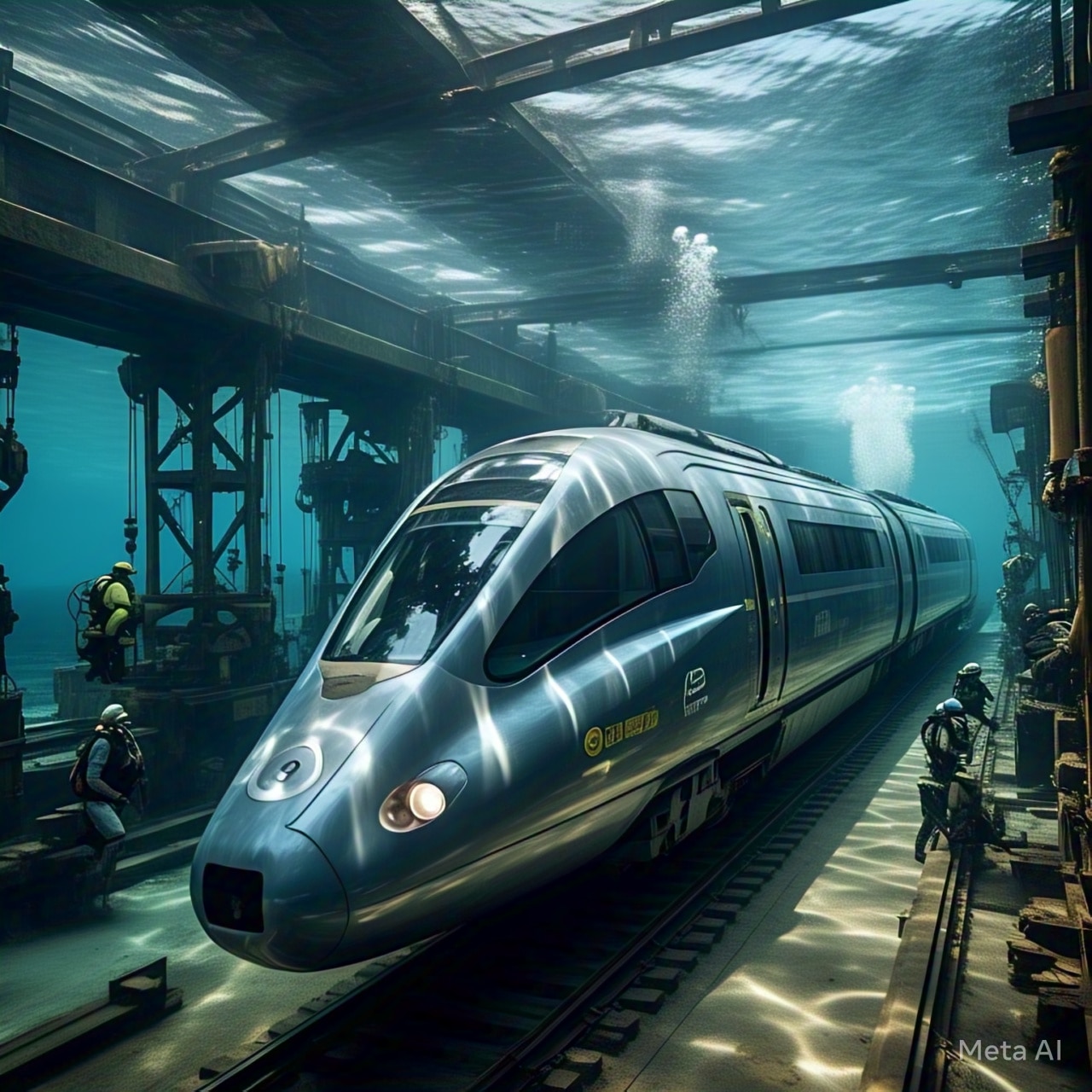 জলের তলার ট্রেন Underwater train