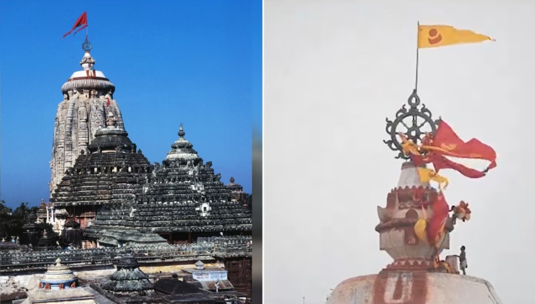 পুরী মন্দিরের পতাকা নিয়ে উড়ে যাচ্ছে ঈগল! Eagle flies away with Puri Temple flag