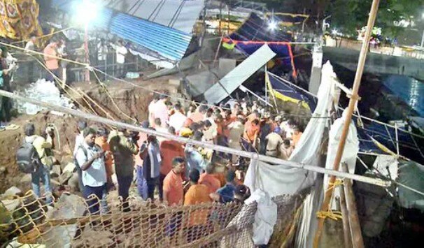 Visakhapatnam Temple wall collapse