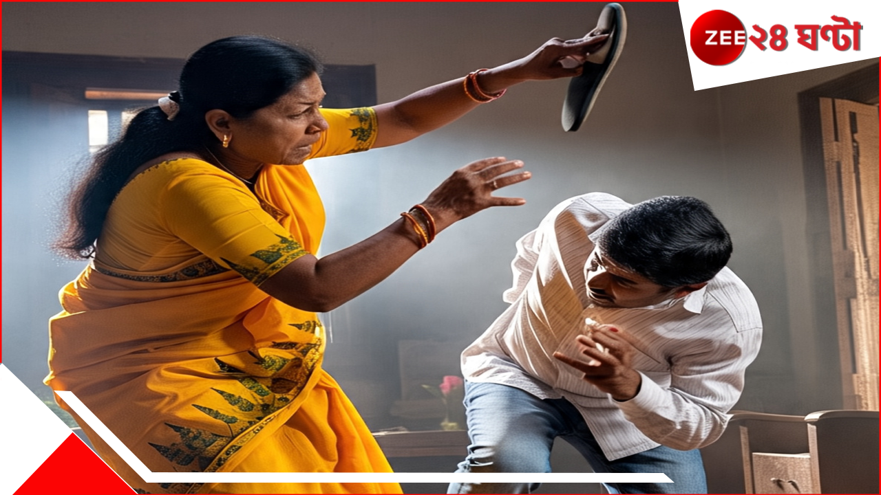 WATCH: চলন্ত বাইকে বরকে জুতো খুলে পেটাচ্ছেন বউ! যোগীরাজ্যের ঘটনায় তোলপাড় নেটপাড়া... WATCH: চলন্ত বাইকে বরকে জুতো খুলে পেটাচ্ছেন বউ! যোগীরাজ্যের ঘটনায় তোলপাড় নেটপাড়া...