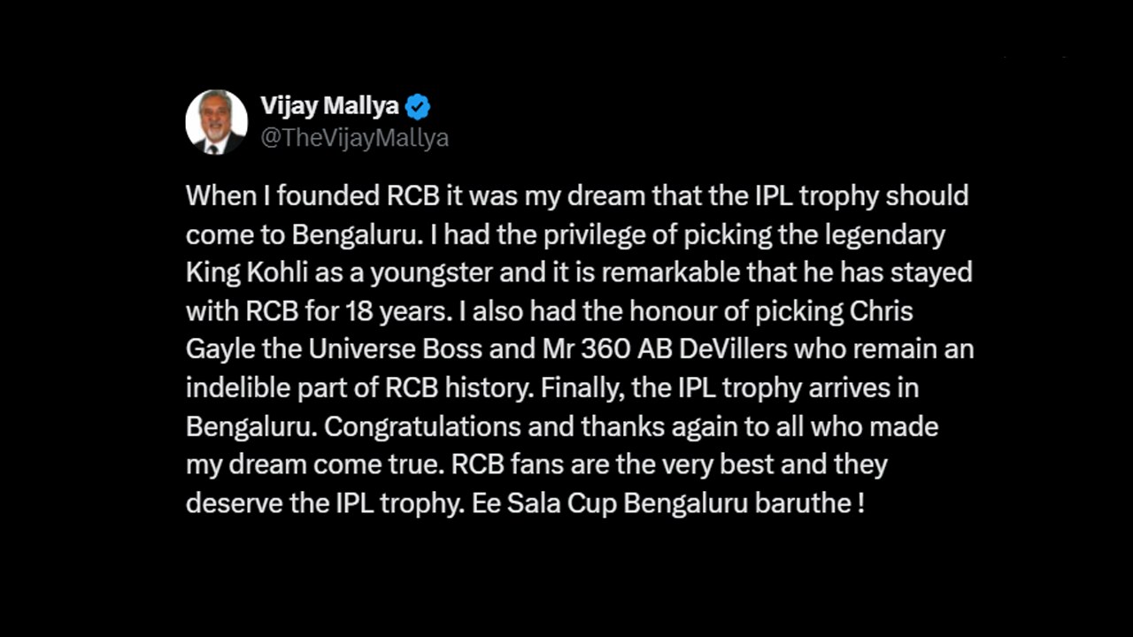 Vijay Mallya On RCB