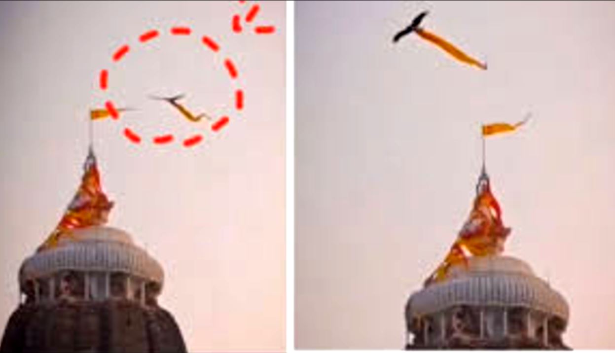 পুরীর জগন্নাথের মন্দিরের পতাকা