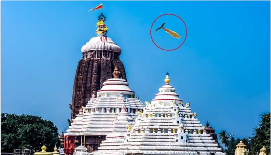 পুরীর জগন্নাথের মন্দিরের পতাকা