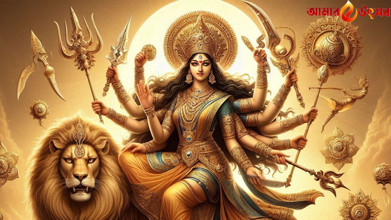 Durga Puja 2025: তৃতীয়ায় পূজিত দেবী চন্দ্রঘণ্টা! মা দুর্গার এই রূপের বৈশিষ্ট্য কী? পুজোর কী আচার? Durga Puja 2025: তৃতীয়ায় পূজিত দেবী চন্দ্রঘণ্টা! মা দুর্গার এই রূপের বৈশিষ্ট্য কী? পুজোর কী আচার?