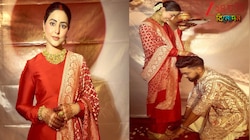 প্রথম করবা চৌথে স্ত্রীর পায়ে হাত দিয়ে প্রণাম রকির, আবেগে ভাসলেন হিনা খান...