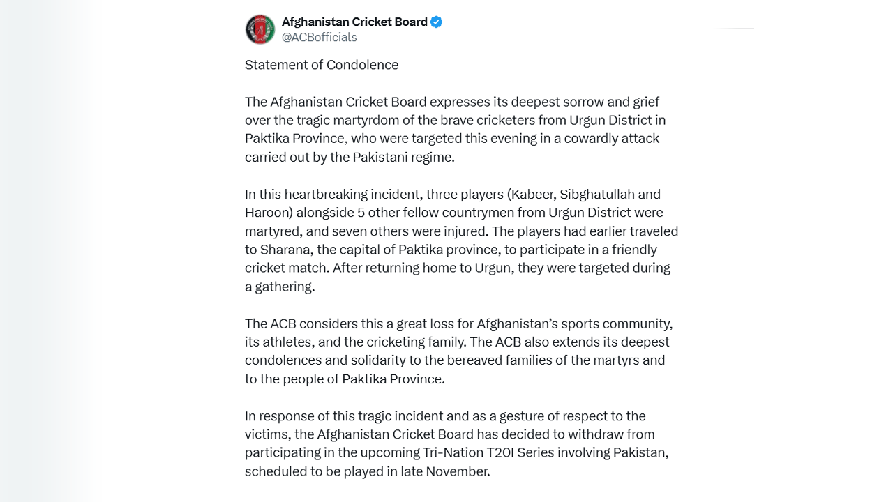 Afghan Cricketers Killed