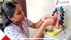 প্রথাগত কোনও তালিম নেই, মাত্র ১০ ইঞ্চির কালী মূর্তি বানিয়ে তাক লাগালেন কলেজ ছাত্রী