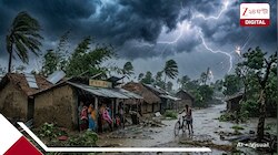 ঘূর্ণাবর্ত ও জোড়া অক্ষরেখার জেরে দুর্যোগের চোখরাঙানি, ভয়াল ঝড়বৃষ্টি জেলায় জেলায়