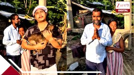 তিন মাসের পুঁচকে পোষ্য ভেসে যাচ্ছে: সইতে না পেরে পাগলপারা জলে ঝাঁপ ক্লাস সেভেনের পড়