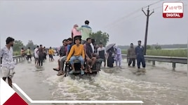 যোগাযোগবিচ্ছিন্ন জেলা? রাস্তার উপরেই বইছে খরস্রোতা নদী, জলের তলায় বিস্তীর্ণ ধানজ
