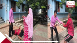 শিকলে বেঁধে টেনে হিঁচড়ে নিয়ে যাওয়া হচ্ছে যুবককে! ছটফট করলেই জুতোর নির্মম প্রহার... 