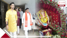 দেবের বাড়িতে সুকান্ত, গণেশপুজোয় সৌজন্যের বার্তা—‘রাজনৈতিক রং লাগাব না’