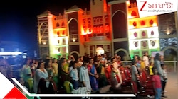 বন্দেমাতরম গানে পুজোর উদ্বোধন, নজর কাড়ল হাইকোর্টের সার্কিট বেঞ্চের আদলে তৈরি মণ্