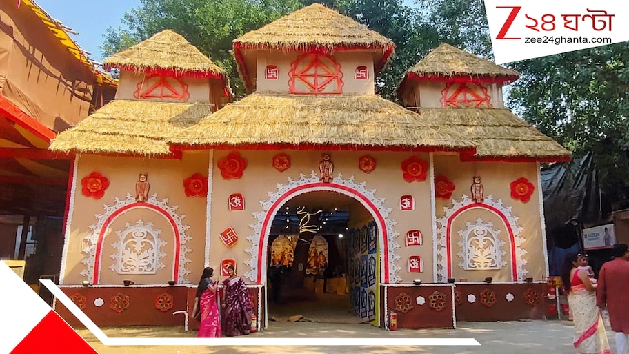 গ্রামের আবহে এবার নয়ডা কালীবাড়ির পুজো, রাজধানীতেই ঘুরে দেখুন বাংলা